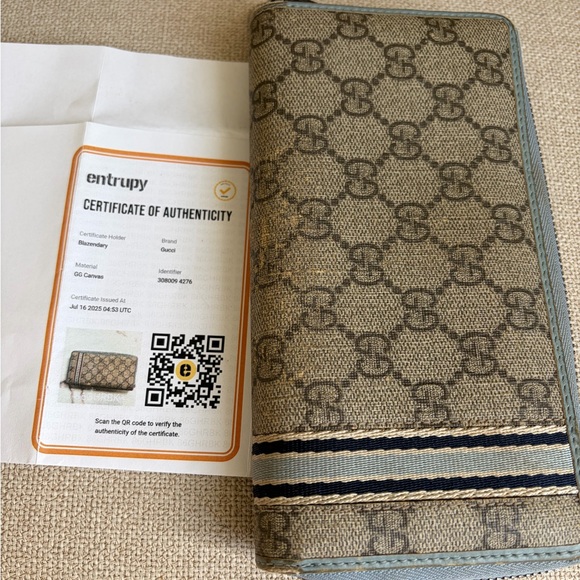 Gucci GG Canvas Zippy Wallet with COA - Picture 12 of 16